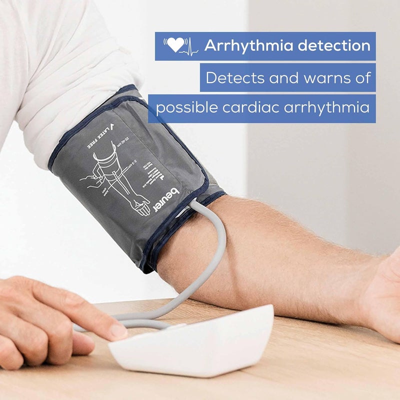 Beurer BM27 Automatic Blood Pressure Monitor Clinically Validated Blood Pressure Machine with Arrhythmia Detection ColourCoded Risk Indicator according to WHO standards XL UpperArm Cuff - Image 4