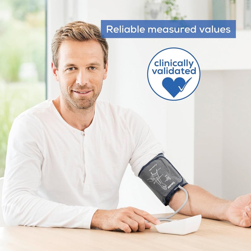 Beurer BM27 Automatic Blood Pressure Monitor Clinically Validated Blood Pressure Machine with Arrhythmia Detection ColourCoded Risk Indicator according to WHO standards XL UpperArm Cuff - Image 2