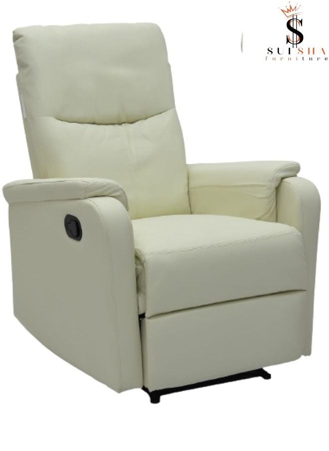 SULSHA - Modern Style Ideal Design Dawson Relaxing Recliner Single Living Room Sofa For The Perfect Stylish Home - White - Image 1