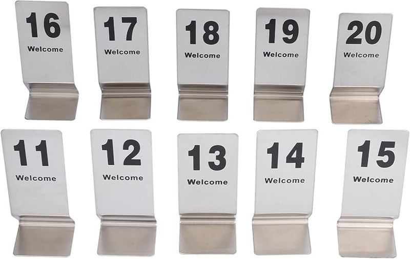 Stainless Steel Table Number Cards Double Sided 1 20 Stand For Wedding Party Decorations - Image 4