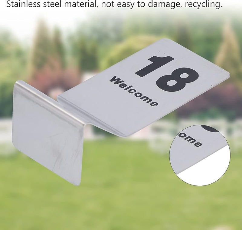 Stainless Steel Table Number Cards Double Sided 1 20 Stand For Wedding Party Decorations - Image 3
