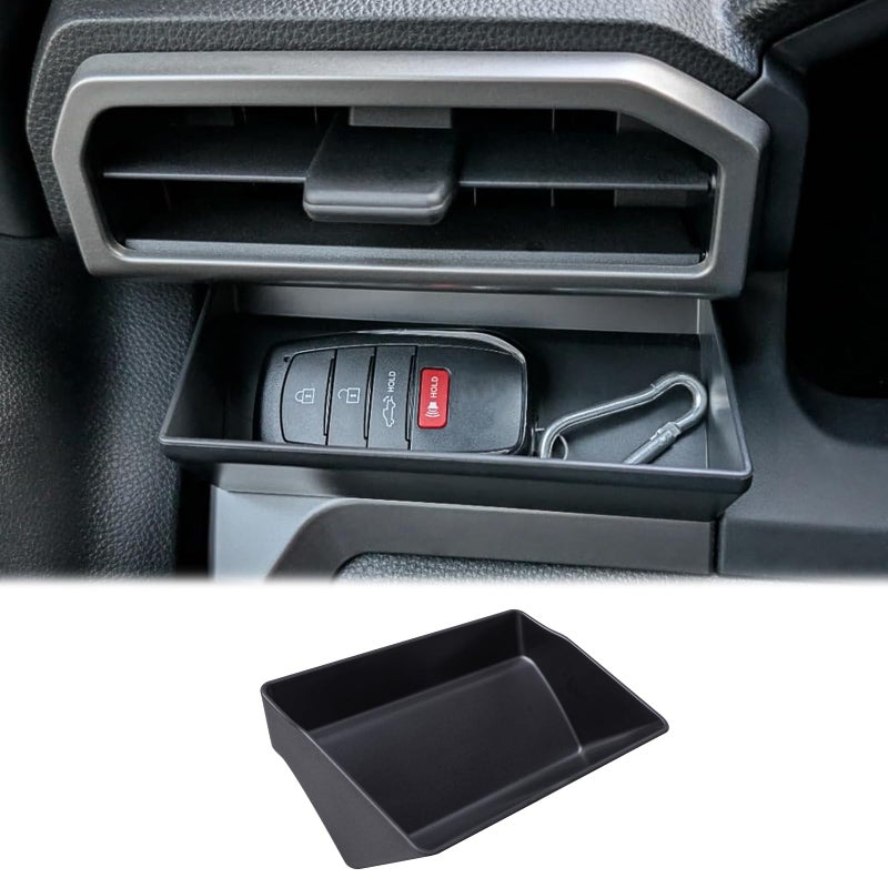 JKCOVER Driver's Air Vent Storage Tray Compatible with 2024 2025 2026 Toyota Tacoma and 2025 2026 Toyota 4Runner Accessories Driver's Side Extra Storage Organizer for Key Coin Card (Upgrade, No need for tape) - Image 1