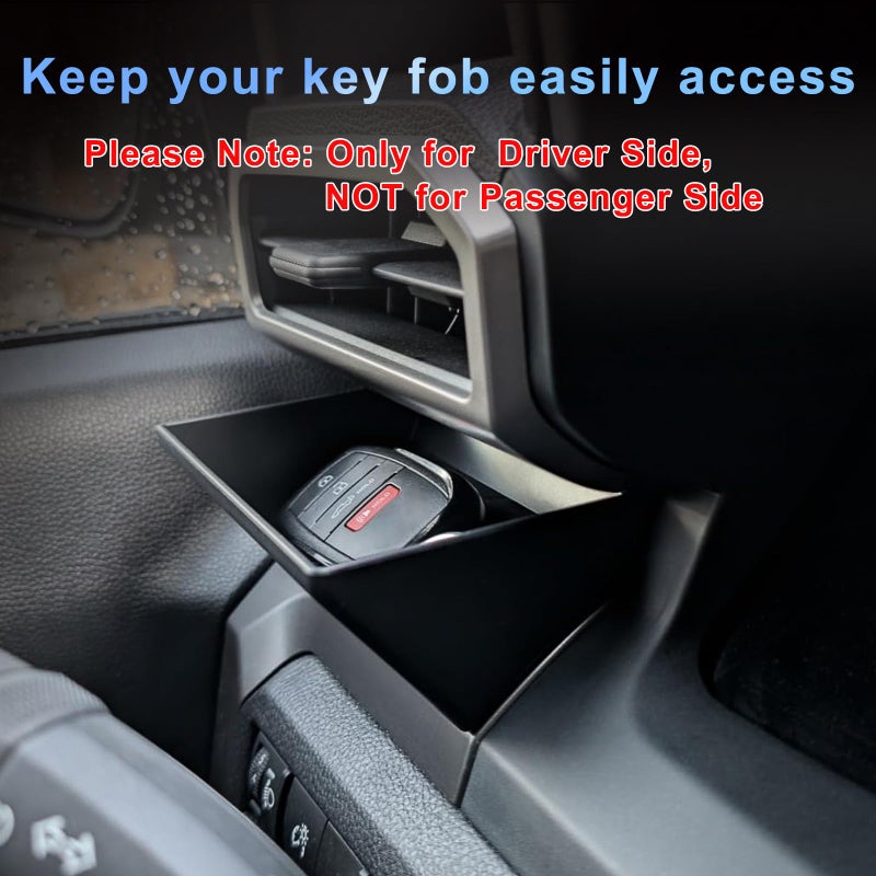 JKCOVER Driver's Air Vent Storage Tray Compatible with 2024 2025 2026 Toyota Tacoma and 2025 2026 Toyota 4Runner Accessories Driver's Side Extra Storage Organizer for Key Coin Card (Upgrade, No need for tape) - Image 3