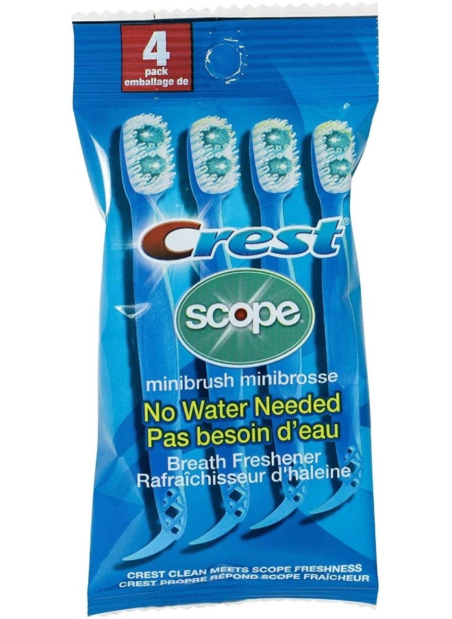 Crest Scope Mini Brushes-Disposable Toothbrushes With Toothpaste And Pick For Work Or Travel (4 Count6 Pack (24 Brushes))  - Image 2