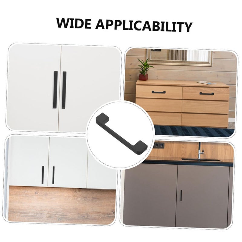 Matte Black Cabinet Door Pulls 2Pcs Long Drawer Handles Single Hole Furniture Knobs - Image 4