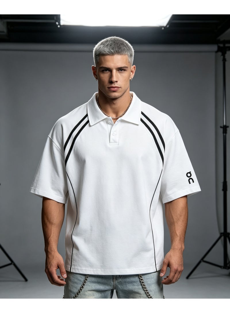 اون راننج On Running Shoulder-inserted parallel bars short-sleeved Polo men's and women's summer beaded cotton sports casual tops - Image 5