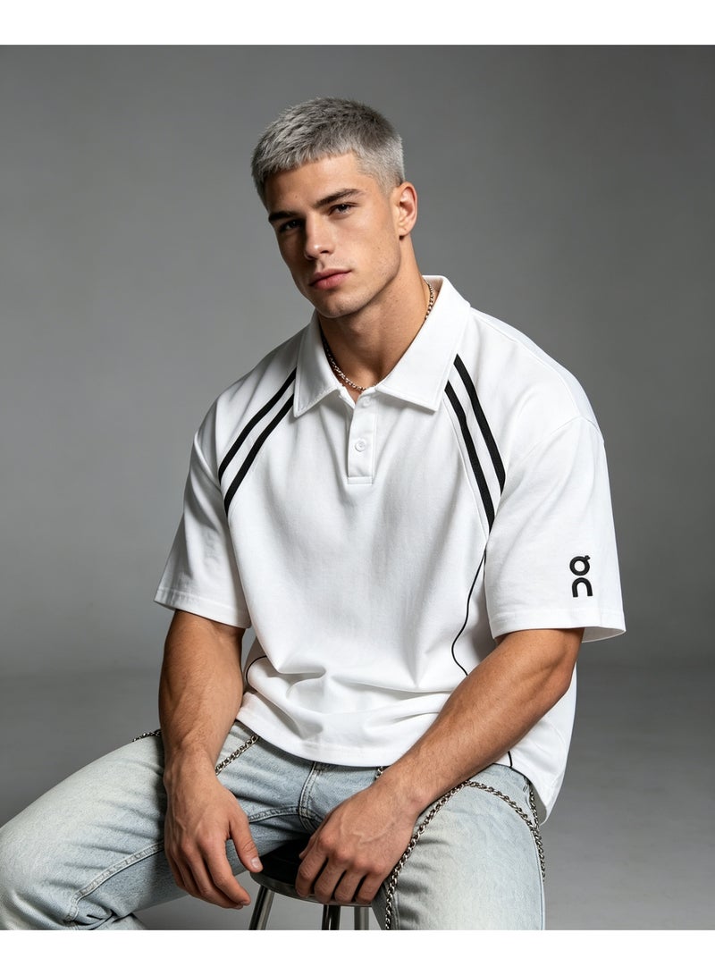 اون راننج On Running Shoulder-inserted parallel bars short-sleeved Polo men's and women's summer beaded cotton sports casual tops - Image 1