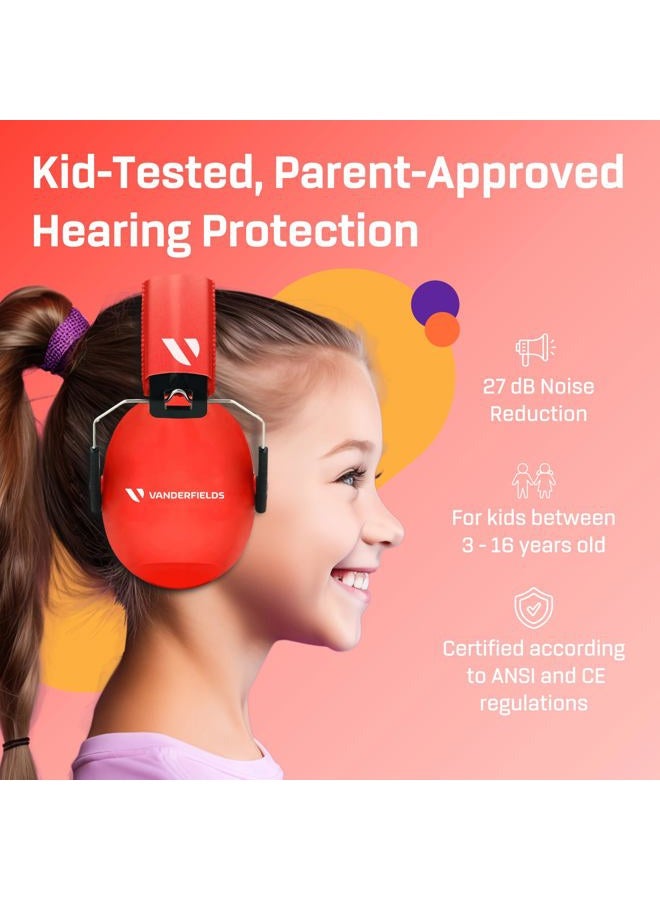 Vanderfields Kids Ear Defenders Children, Age 3-16, Certified UKCA 27dB, Adjustable Size, Noise Cancelling Headphones Kids, Ear Defenders Autism, Ear Muffs for Toddler, Boys, Girls, School - Image 2