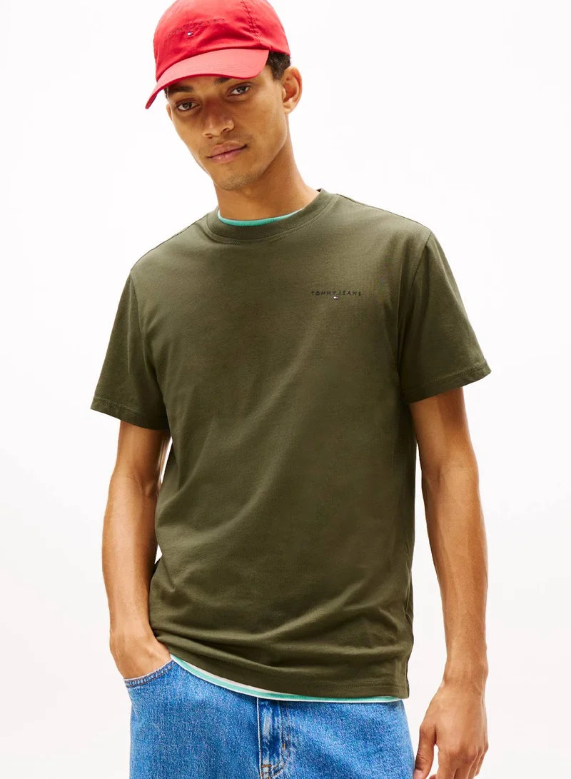 Linear Logo Slim Crew Neck T-Shirt
