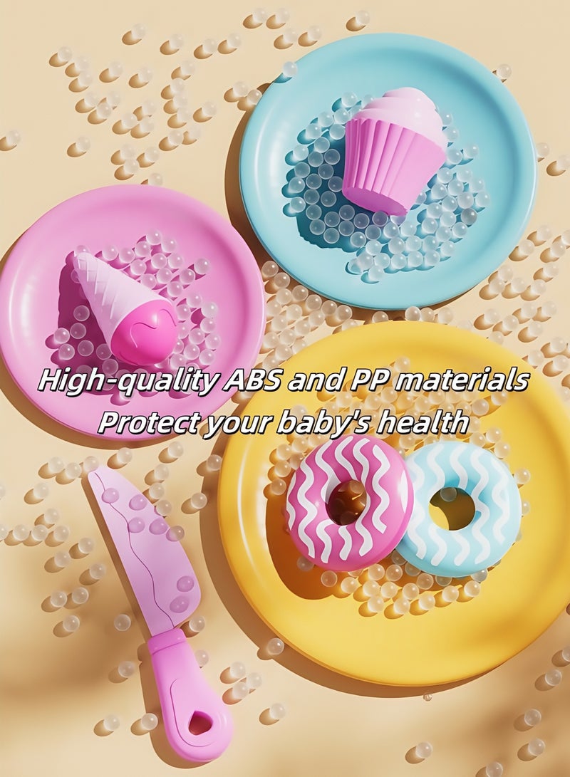 Birthday Cake Toy -DIY  Pretend Food with Lights and Music, DIY Pretend Play Cutting Food Toys, Kids Kitchen Playset with Tea Set, Educational Toys Gifts ,Pretend Play Toy,Ideal Gift for Kids Aged 3＋ - Image 4