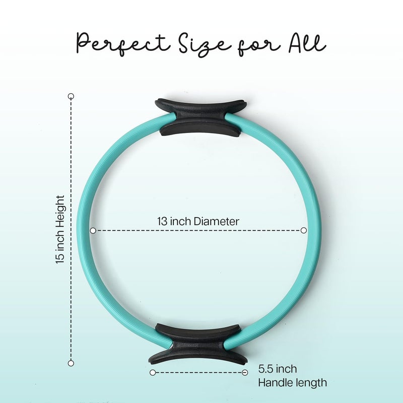 WISELIFE Pilates Ring Circle, Magic Circle Pilates Ring, Inner Thigh Exercise Equipment, Fitness Rings for Women, Thigh Master Inner Thigh Exerciser, Yoga Ring Pilates Equipment for Home Workouts - Image 5