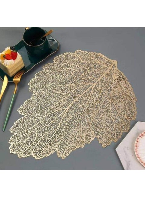 مفرش طاولة بتصميم ورقة شجر أنيق – ديكور شبكي فاخر من السيليكون / البلاستيك الصلب – لإضافة لمسة فنية على المائدة وغرفة المعيشة (قطعتين)