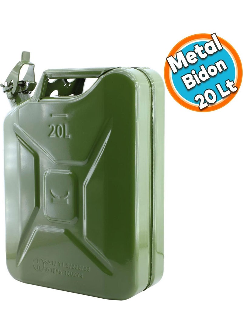 Nzb Metal Durable Vehicle Gasoline Fuel Oil Diesel Transportation Filling Storage Jerry Can 20 Lt  - Image 1