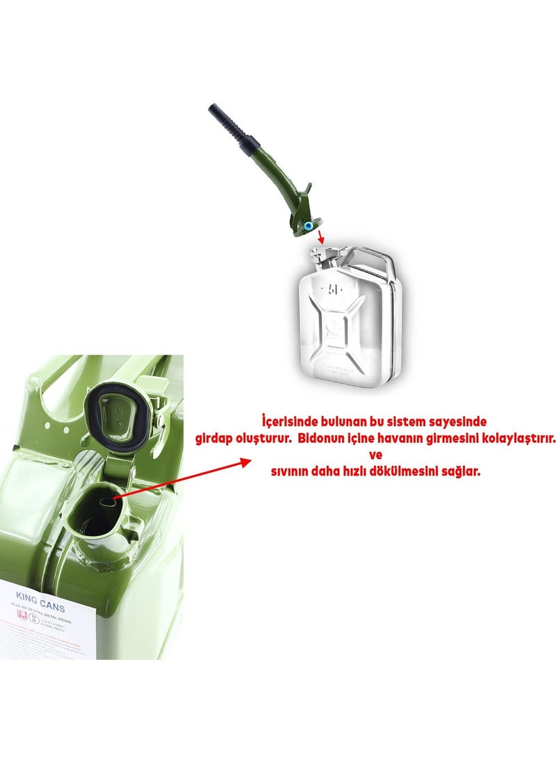 Nzb Metal Durable Vehicle Gasoline Fuel Oil Diesel Transportation Filling Storage Jerry Can 20 Lt  - Image 3