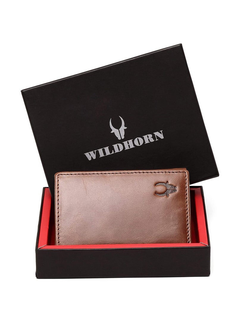 WildHorn Rfid Protected Leather Wallet For Men,Tan - Image 2