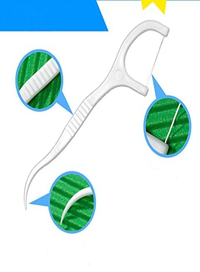 RONSIT Floss Picks 200pcs Flossers Mint Dental Floss Picks with Travel Handy - Image 3