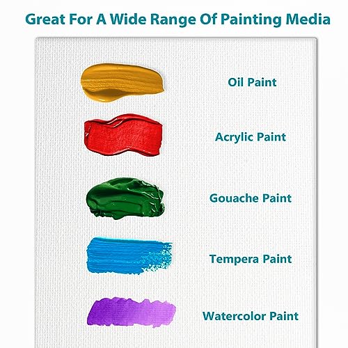 KEFF 12-Pack Bulk Canvas Boards, 9x12 Canvas for Acrylic, Oil, Watercolor, Tempera - 100% Cotton Primed Painting Canvas - Image 4