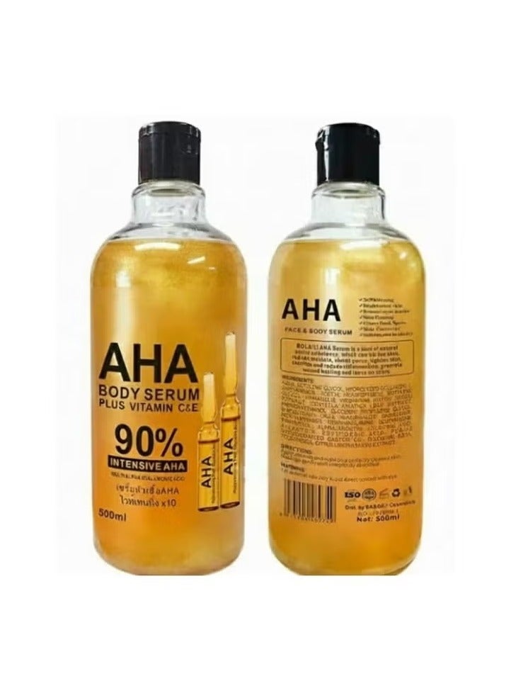 سيروم الوجه والجسم بحمض ألفا هيدروكسي مع فيتامين سي وإي 500 مل