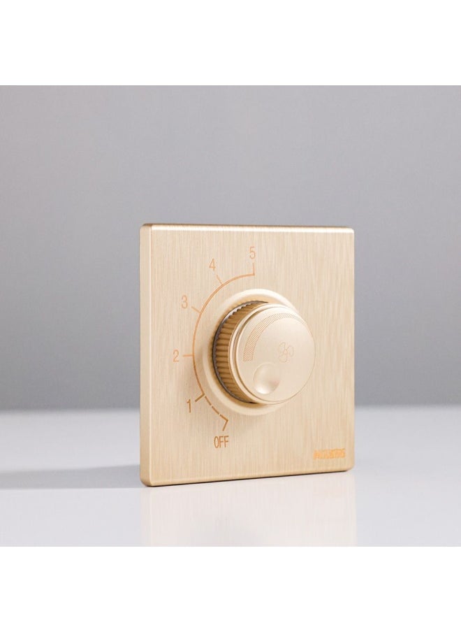 DANUBE HOME Milano 500W Step Fan Regulator 5 Step Adjustment Ceiling Fan Speed Control Switch Aura Gld  - Image 1