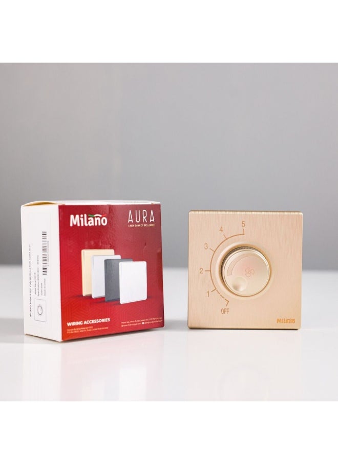 DANUBE HOME Milano 500W Step Fan Regulator 5 Step Adjustment Ceiling Fan Speed Control Switch Aura Gld  - Image 3