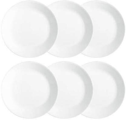 Everbuy Microwave Safe Serving Quarter Plate (7.5-inch, White) Set of 24 (Made in India) - Image 3