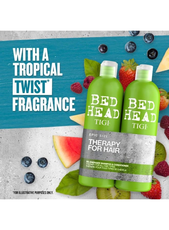 Bed Head Urban Antidotes Re-Energize Shampoo 25.36 oz (Pack of 2) - Image 3