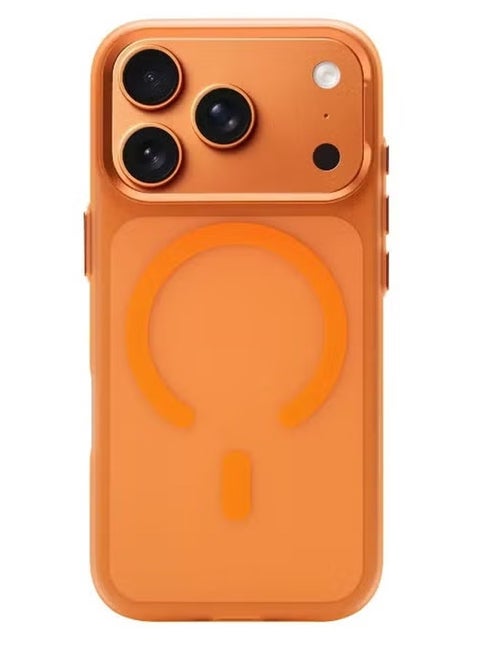 iPhone 17 Pro Case with MagSafe,Ultra Thin Slim Fit Matte Finish Skin-Friendly Feel Hard Shell Protective Cover - Designed for iPhone 17 Pro(orange)