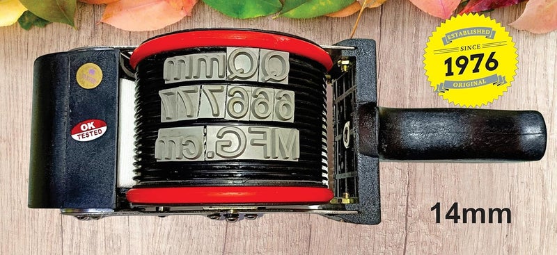 ACGL NUMEX 14mm Heavy-Duty Manual Roller Batch Printing Machine | Prints Batch No., MRP, Packing/Expiry Date, Weight, Size, Quantity | AI Tested | Since 1976 | 7 National Awards | 20kg+ Industrial Grade - Image 1