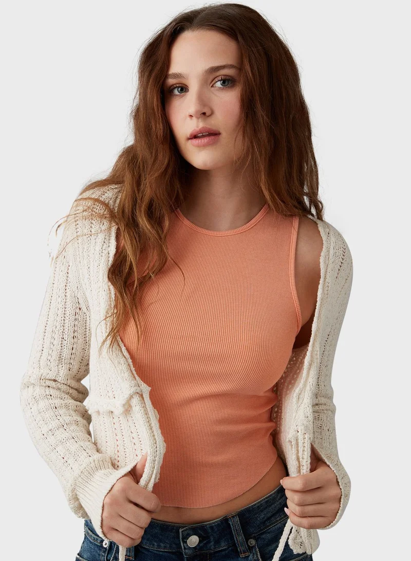 امريكان ايجل Knitted Cropped Tank Top