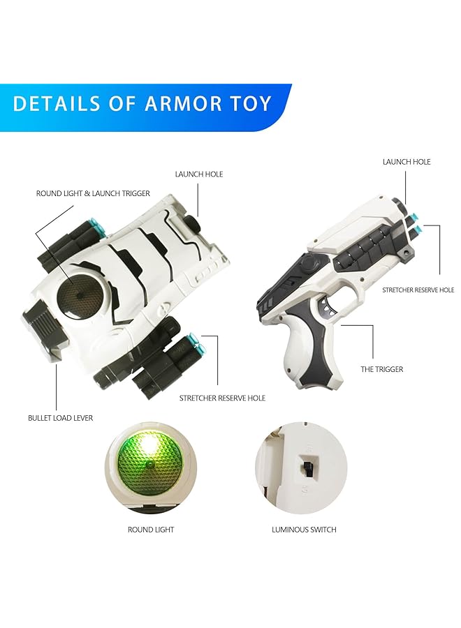 KASTWAVE Star Galaxy Wars Dart Launching Toy Gun Toys Foam Blaster For 5 6 7 8 9 + Year Old Boys Superhero Power Blast Gauntlet Toys With 20 Darts For Costume & Role Play Gifts For Birthday Christmas - Image 5