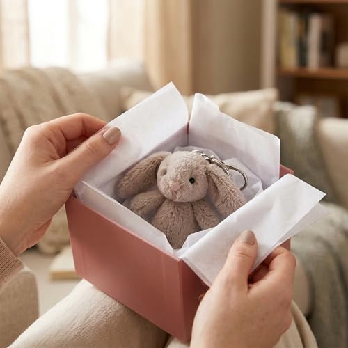 Zitokin Cute Bunny Plush Keychain, Mini Rabbit Bag Charms, 3.5" Inch Purse Charms for Handbag Backpack Pendant Gift for Women (Pink) - Image 5