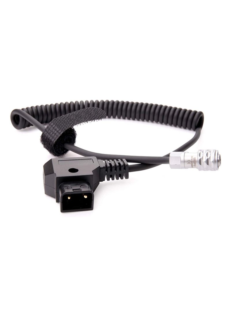 واي آند دي 4K 6K Pro Power Cable Suitable for Blackmagic Pocket Cinema Camera and Gold Mount V Battery, Coiled Cord D-Tap(P-Tap) Plug to Weipu SF6 2 Pin Female  - Image 5