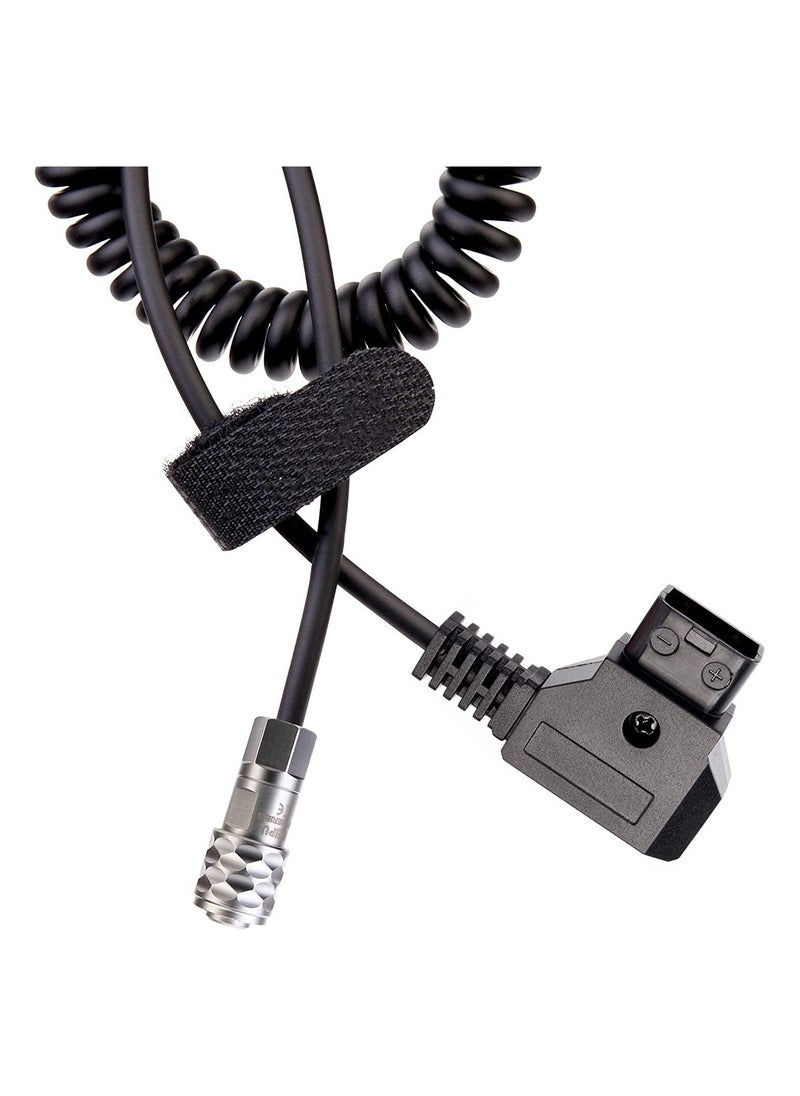 واي آند دي 4K 6K Pro Power Cable Suitable for Blackmagic Pocket Cinema Camera and Gold Mount V Battery, Coiled Cord D-Tap(P-Tap) Plug to Weipu SF6 2 Pin Female  - Image 2