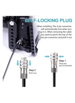 Y&D 4K 6K Pro Power Cable Suitable for Blackmagic Pocket Cinema Camera and Gold Mount V Battery Coiled Cord D-Tap(P-Tap) Plug to Weipu SF6 2 Pin Female  - Image 3