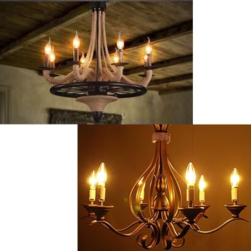 kinis Vintage Style Candle Shape Light Bulbs/Bulb for Wall Light/Bulb for Hanging Light/Bulb for Pendant Light/Bulb for Chandelier/Bulb for Decorative Lights (KIN-C35 Bulb, Pack of 2) - Image 4