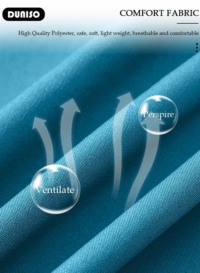 DUNISO Men's Swimming Shorts with Compression Liner Mens Swimming Trunks 2 in 1 Swim Shorts with Zipper Pockets Quick Dry Surfing Stretchy Beach Shorts - Image 5