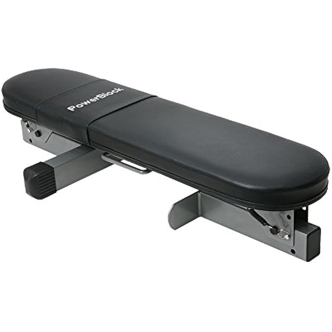 POWERBLOCK Travel Bench, Workout Bench, Folds Up For Easy Storage, Innovative Workout Equipment, Home & Commercial Gyms, Comfortable High Density Foam Upholstery Silver - Image 2