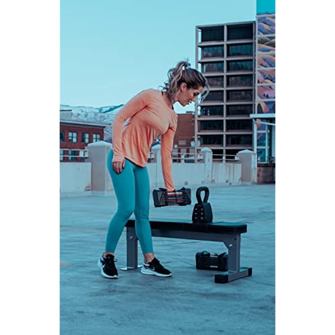 POWERBLOCK Travel Bench, Workout Bench, Folds Up For Easy Storage, Innovative Workout Equipment, Home & Commercial Gyms, Comfortable High Density Foam Upholstery Silver - Image 5