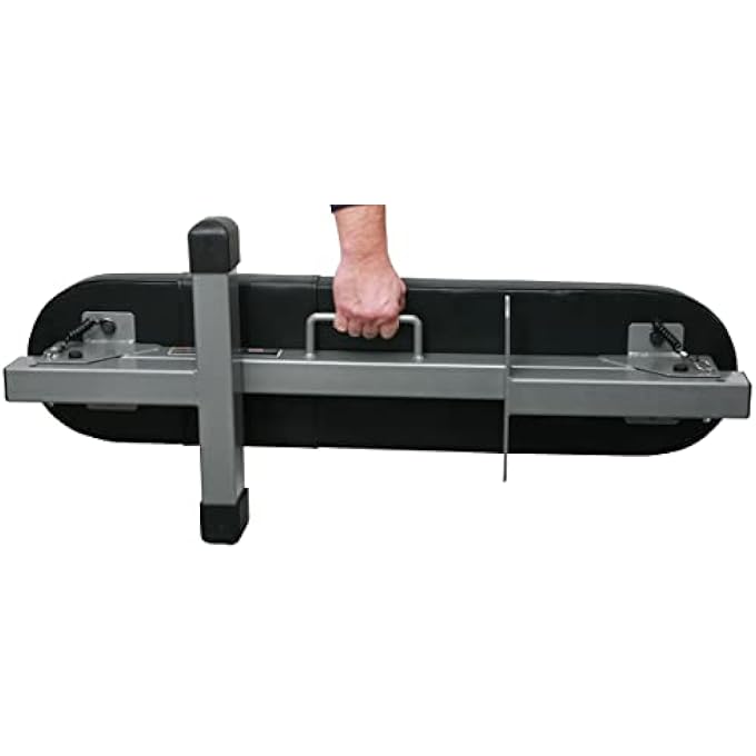 POWERBLOCK Travel Bench, Workout Bench, Folds Up For Easy Storage, Innovative Workout Equipment, Home & Commercial Gyms, Comfortable High Density Foam Upholstery Silver - Image 3