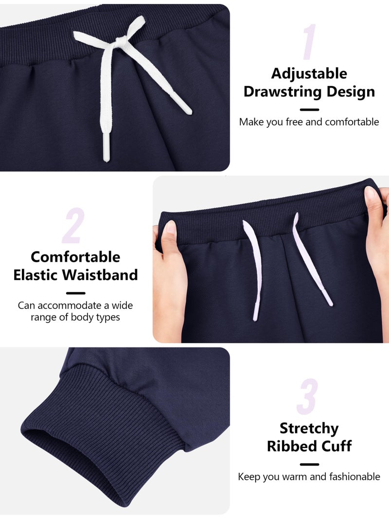 Resinta 3 Pack Toddler Girls Boys Sweatpants Kids Casual Athletic Pull-On Cotton Jogger Pants with Drawstring for Boys Girls - Image 4