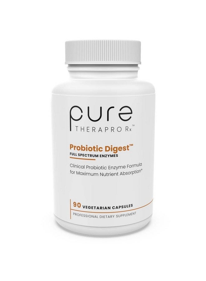 Pure Therapro Rx إنزيمات هضمية بروبيوتيك إنزيمات طيف كامل للنساء والرجال 90 كبسولة نباتية مع ساكاروميسيس بولاردي لصحة الأمعاء تدعم هضم الجلوتين ومنتجات الألبان - Image 1