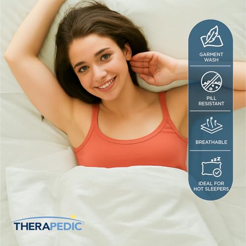 Therapedic 100% Egyptian Cotton Queen 6-Piece Sheet Set – Naturally Cooling & Breathable Sateen, Preshrunk Garment Wash, 16" Deep Pocket Fitted Sheet, Bonus Pillowcases, Soft & Durable - Sage - Image 3