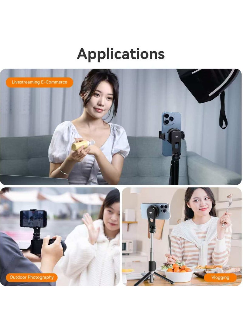 Generic - Magnetic iPhone Tripod Mount MA47, Magnet Phone Holder Adapter Tripod Clamp Compatible with MagSafe for iPhone 12 13 14 15 Plus Pro Max All Series and More - Image 1
