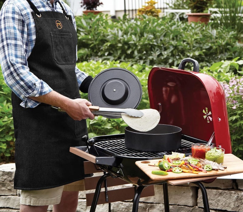 Outset Grill and Kitchen Apron, Black Demin, 27" x 30" - Image 3