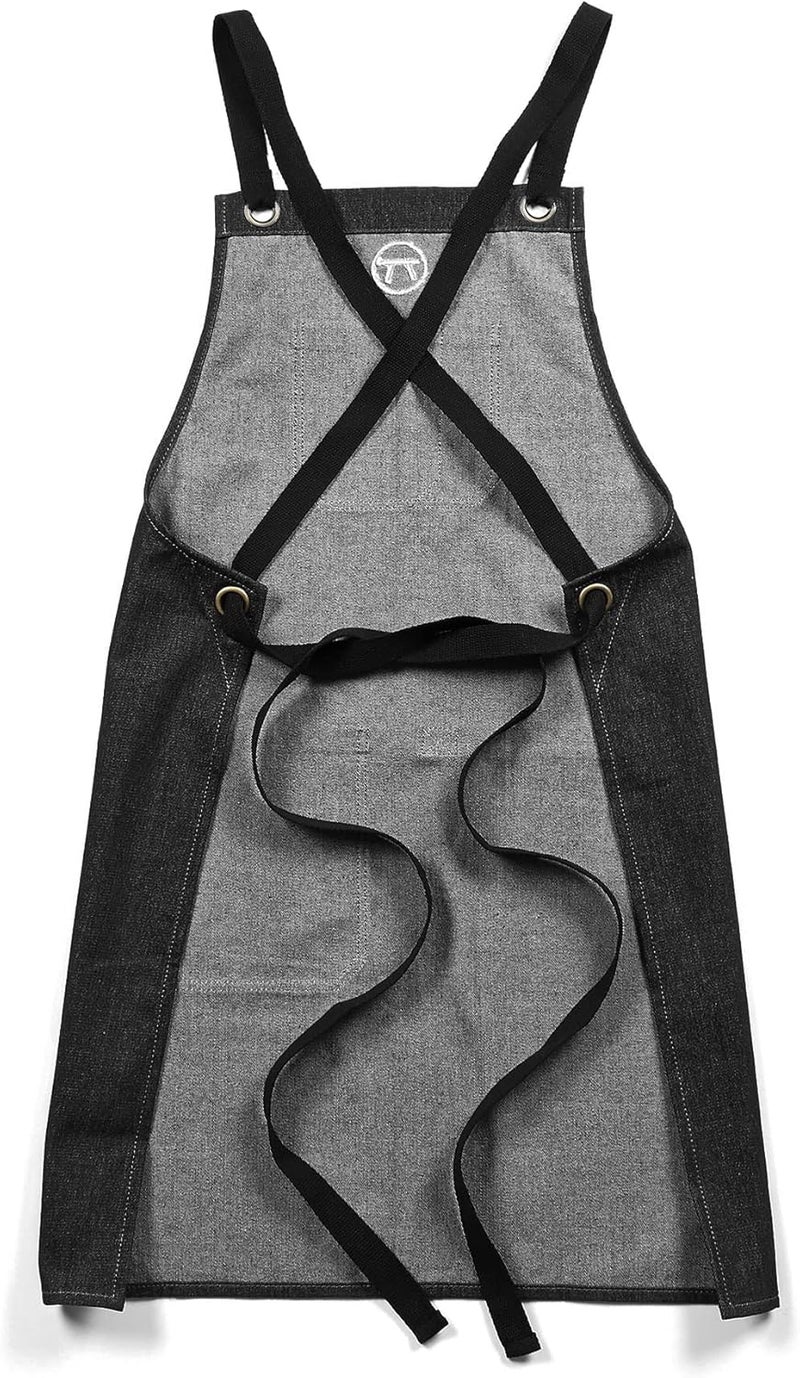 Outset Grill and Kitchen Apron, Black Demin, 27" x 30" - Image 1