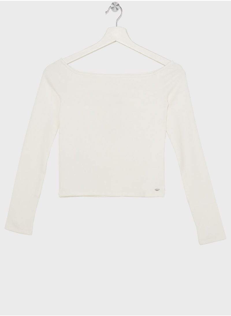 MANGO - Youth Boat Neck T-Shirt - Image 1