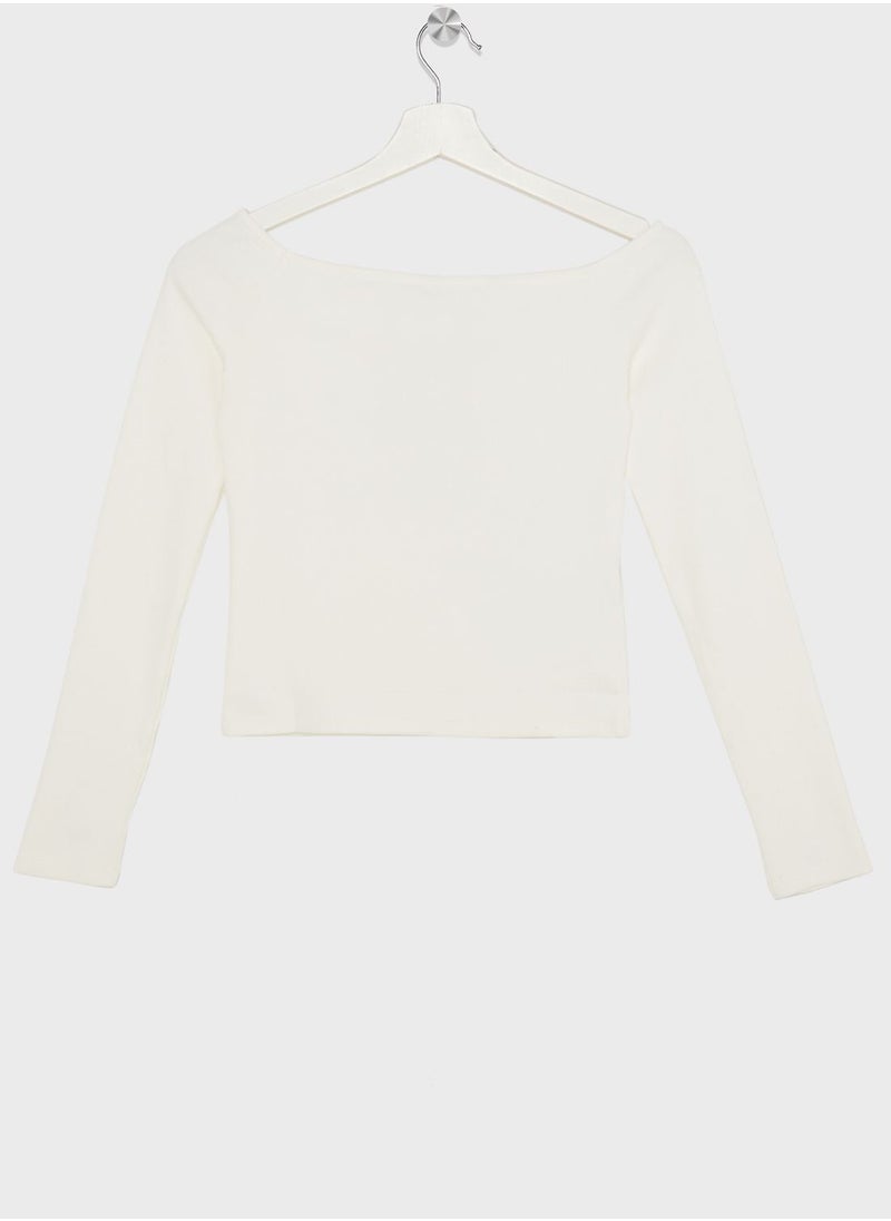 MANGO - Youth Boat Neck T-Shirt - Image 1