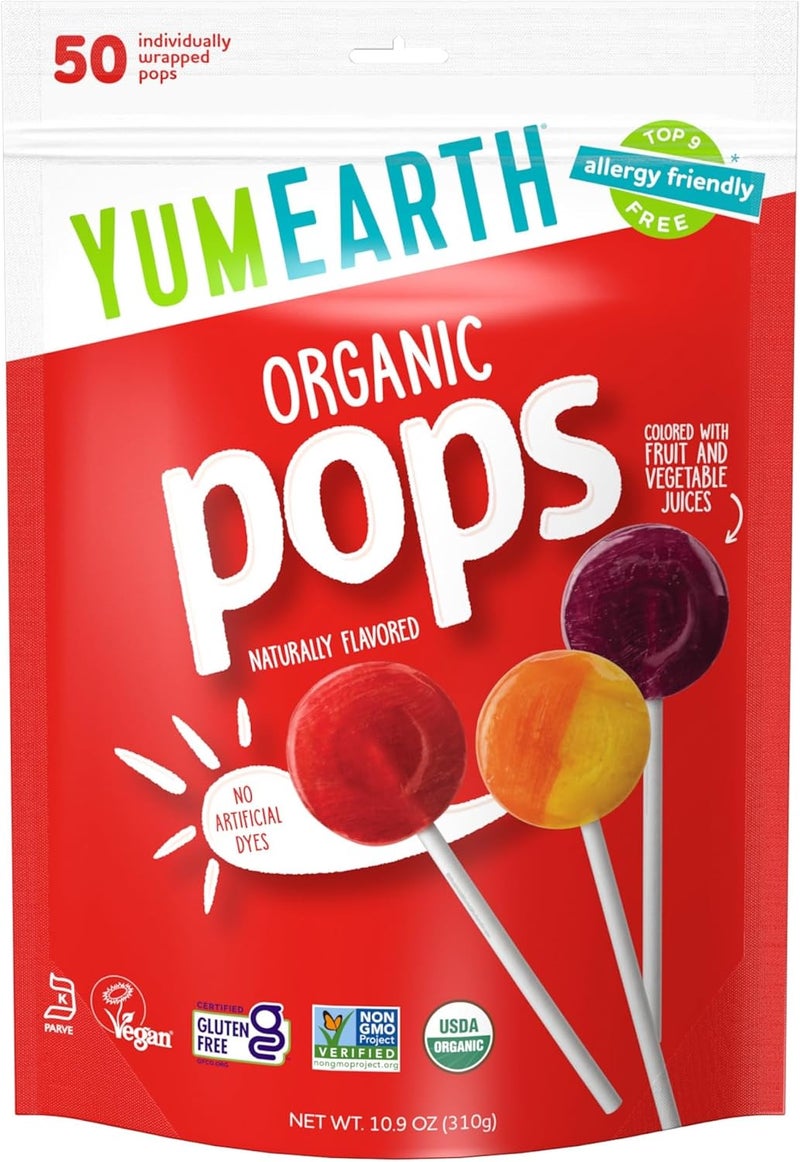 YumEarth Organic Lollipop, Assorted Flavors, 50 Lollipops - Image 1