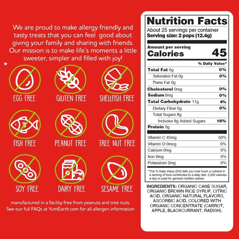 YumEarth Organic Lollipop, Assorted Flavors, 50 Lollipops - Image 3