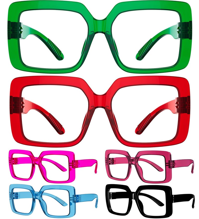 Eyekepper Huge Metalless Reading Glasses with Screwless Spring Hinges 6 Pack Oversized Readers for Women 175 - Image 3